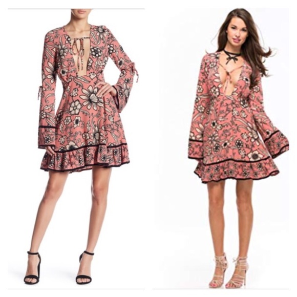 For Love & Lemons Ayla plunging neck mini dress - Picture 3 of 8